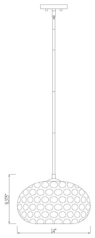 Z-Lite 490P14 Chloe 14"W Pendant - Brushed Nickel