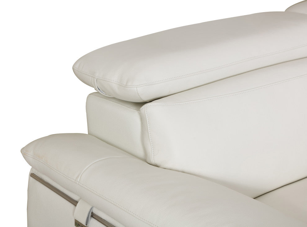Lazio Contemporary Genuine Italian Leather Sofa White