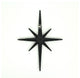 Set of 3 Black Cast Iron Starburst Wall Hangings Mid Century 8 Pointed Stars