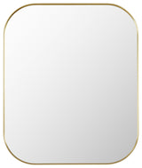 Trielle Rectangular Framed Bathroom Wall Mirror, Brushed Gold, 36"