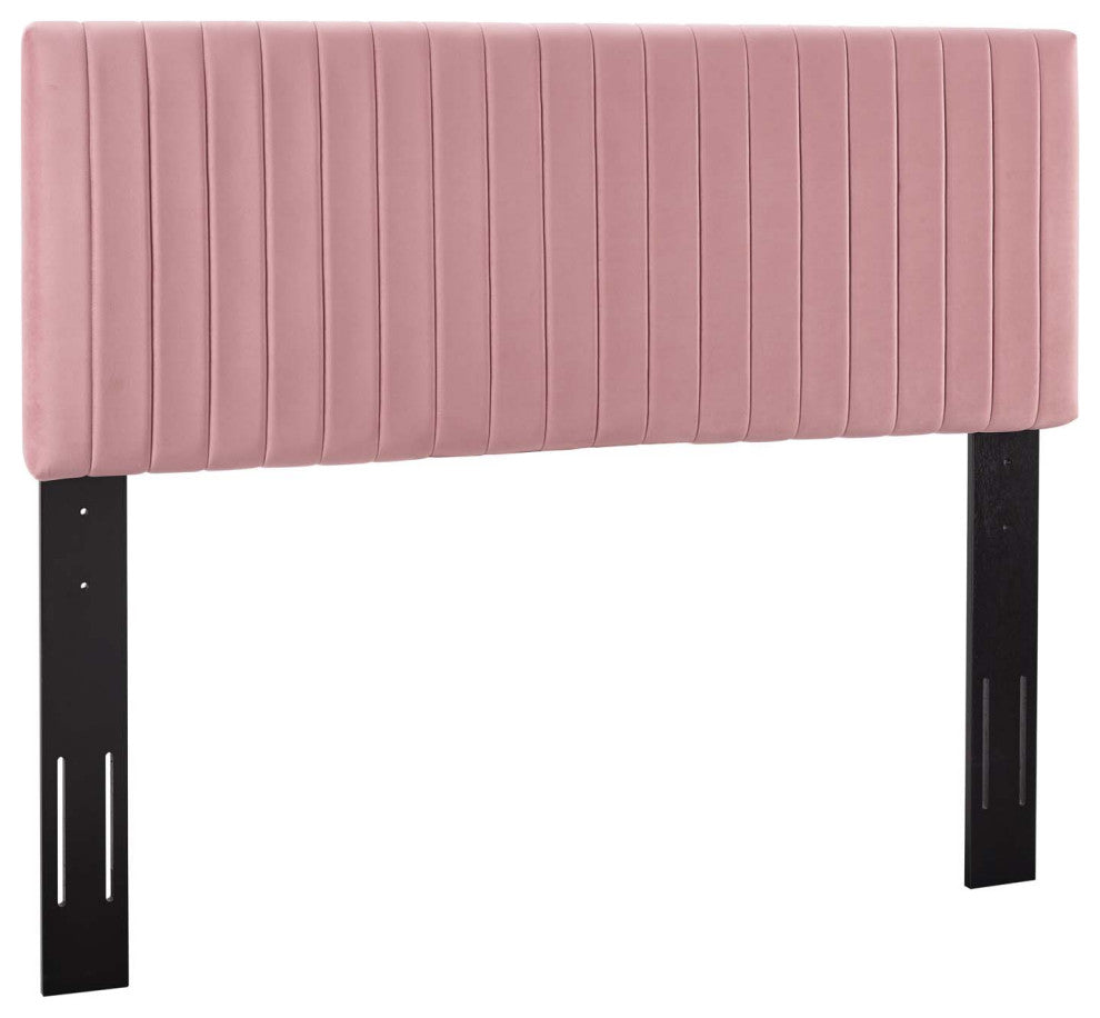 Dusty Rose Keira King/California King Performance Velvet Headboard