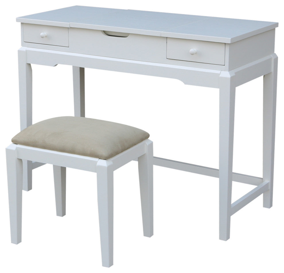 Vanity Table With Vanity Bench
