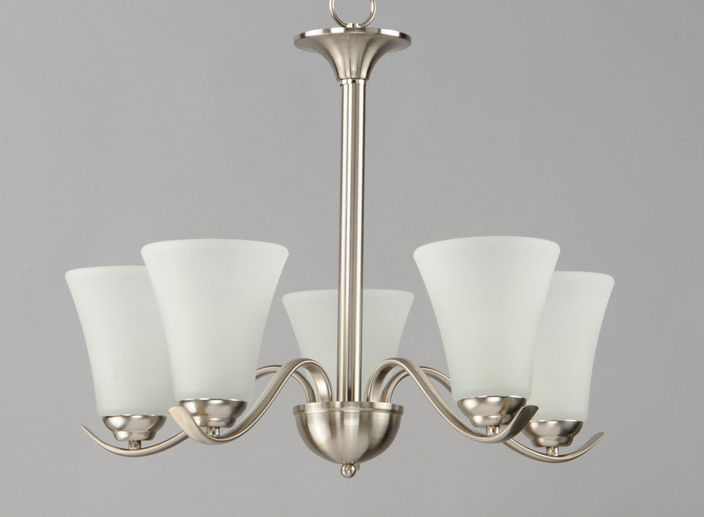 Maxim 12075FT Vital 5 Light 23"W Chandelier - Satin Nickel