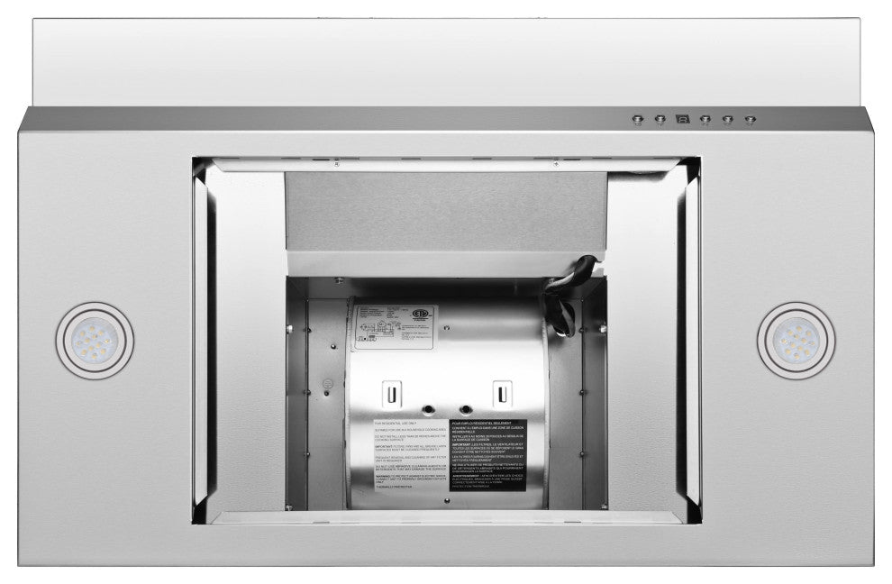 Blue Ocean 30" RHKC Tempered Glass Stainless Steel Wall Mount Kitchen Range Hood