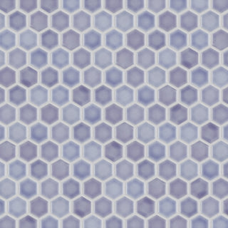 Hudson 1" Hex Lavender Porcelain Floor and Wall Tile