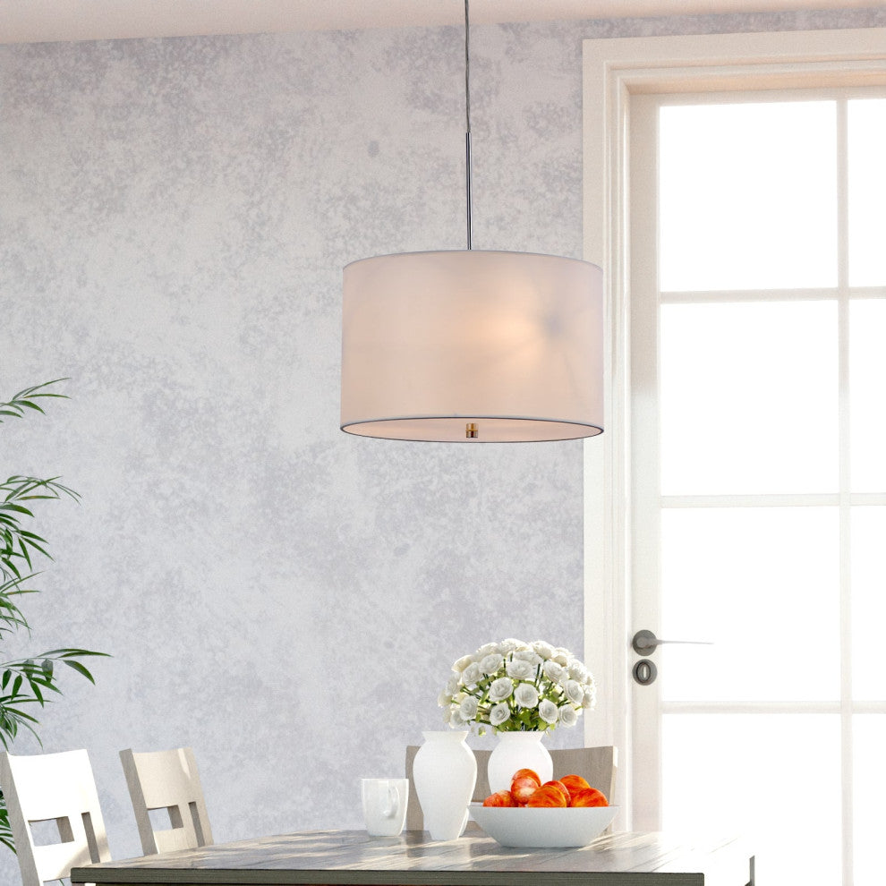 Lazzur Aujon 3 Light 16" Polished Chrome Pendant