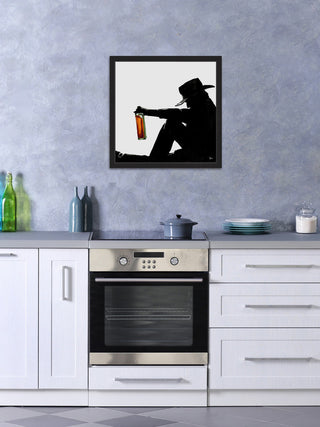 "Butch Cassidy" Framed Painting Print, 24"x24"