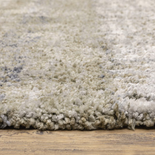 Ashton Impressed Shag Grey/Ivory Area Rug, 6.7X9.6