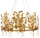 Golden Eucalyptus  Round Chandelier