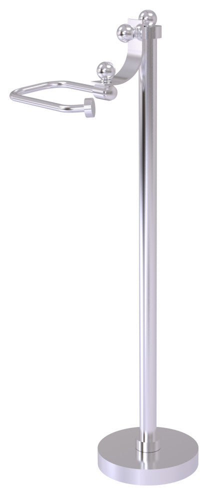 Free Standing European Style Toilet Tissue Holder, Satin Chrome