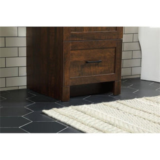 Elegant Decor Soma 18" Aluminum MDF Single Bathroom Vanity in Expresso