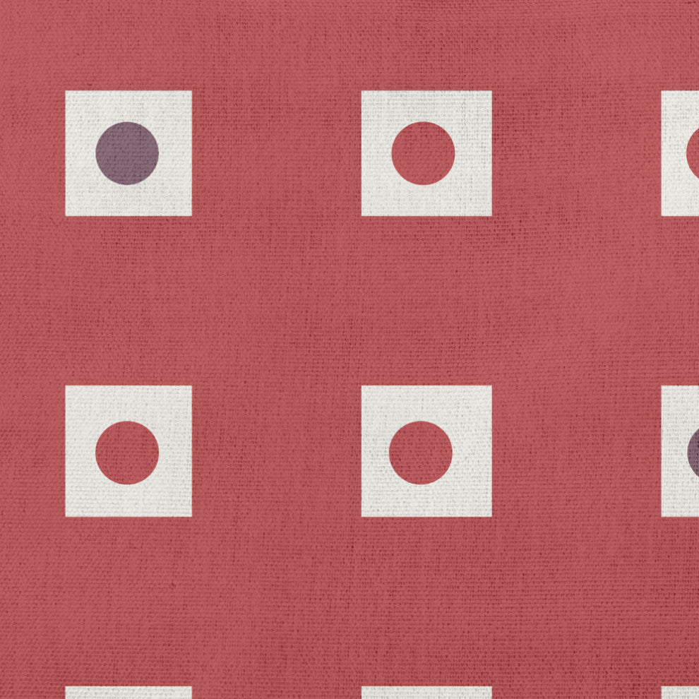 16x16" Li'l Boxes Nautical Decorative Indoor Pillow, Ligonberry Red