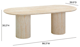 Brut Indoor/Outdoor Dining Table, Travertine