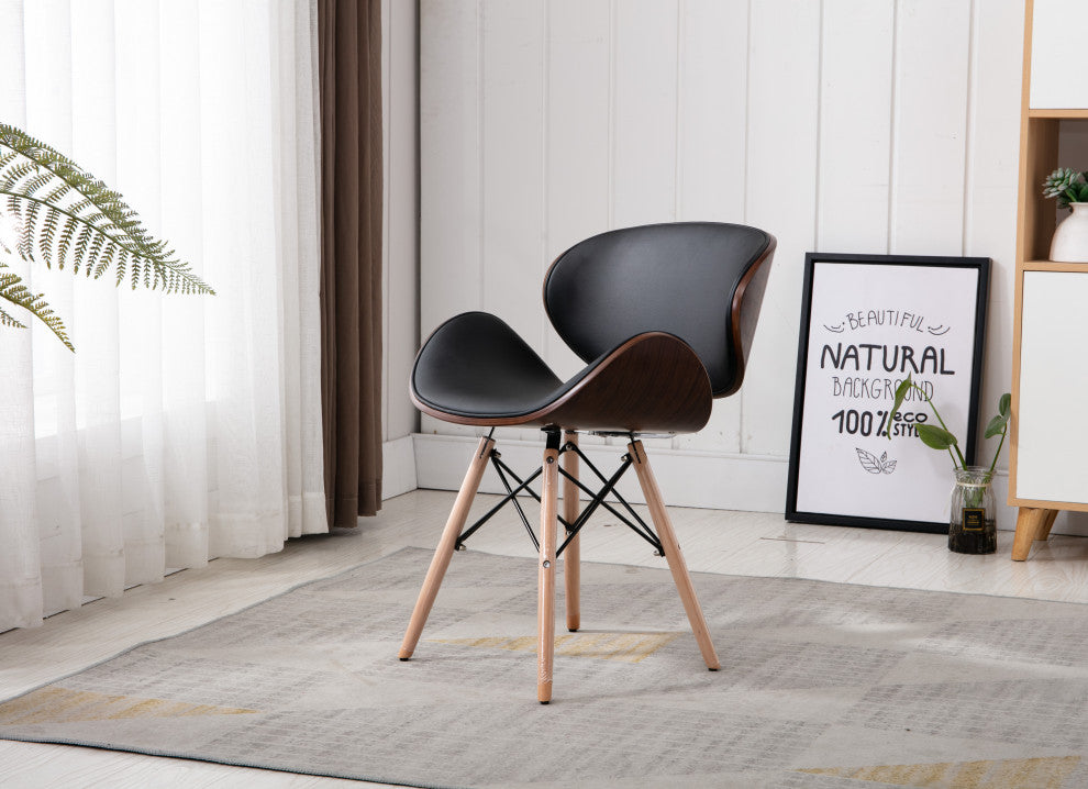 Home Beyond Black Synthetic Leather Leisure Arm Chair