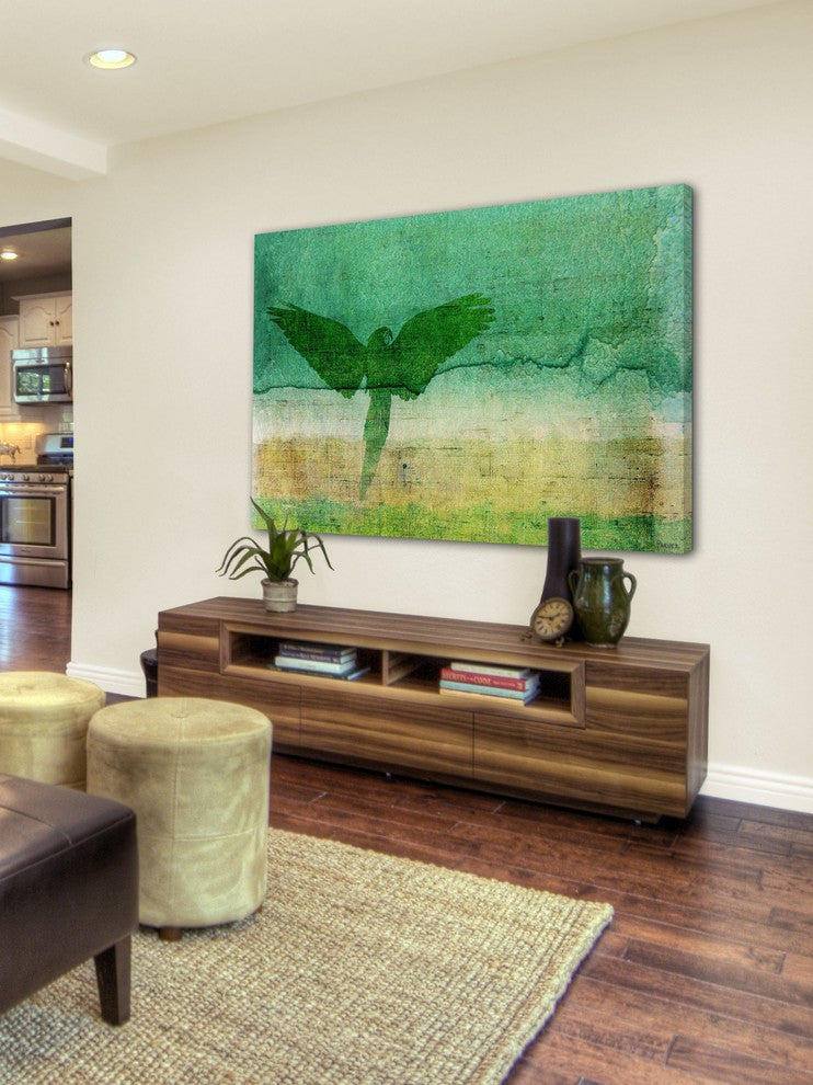 "Open Wings" Painting Print on Wrapped Canvas, 60"x40"