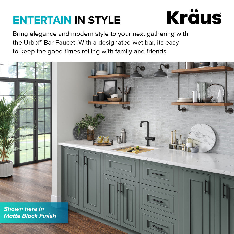 Urbix Bridge Kitchen Faucet, Spot Free Stainless Steel, Kpf-3127sfs