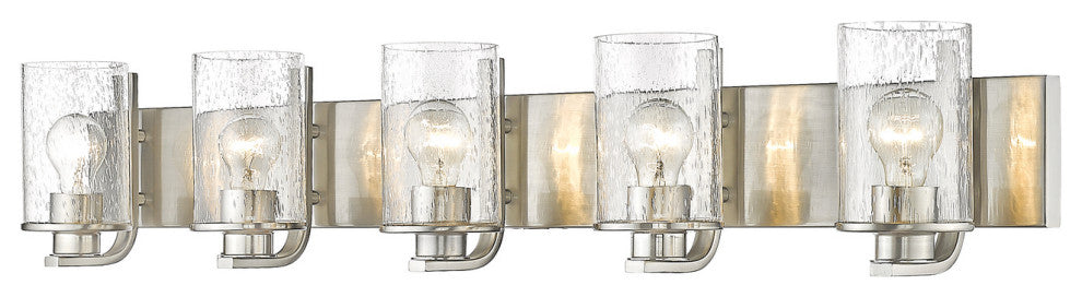 Zlite 492-5V-BN 5-Light Vanity, Clear Seedy