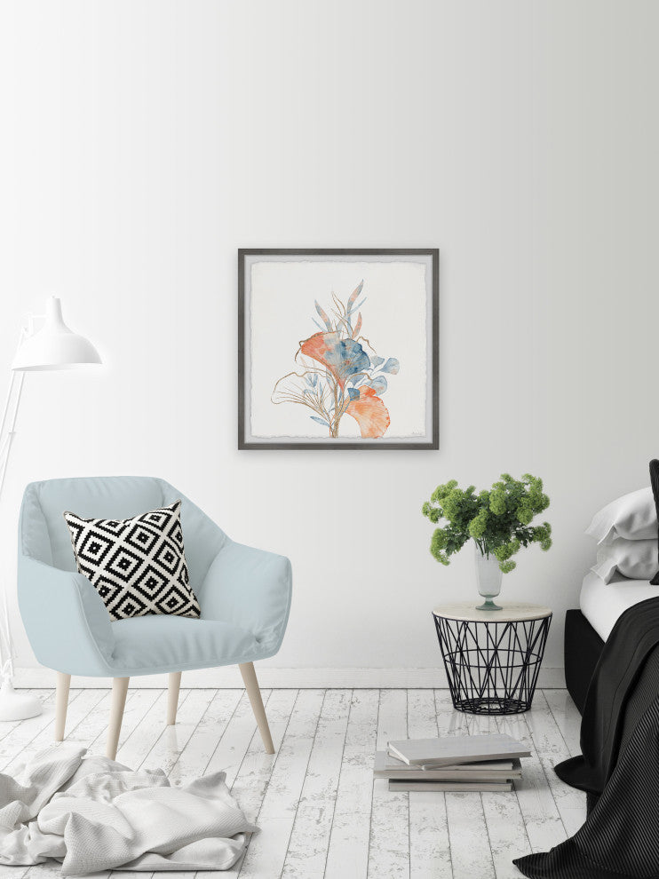 "Seaweed Bouquet" Framed Painting Print, 24x24