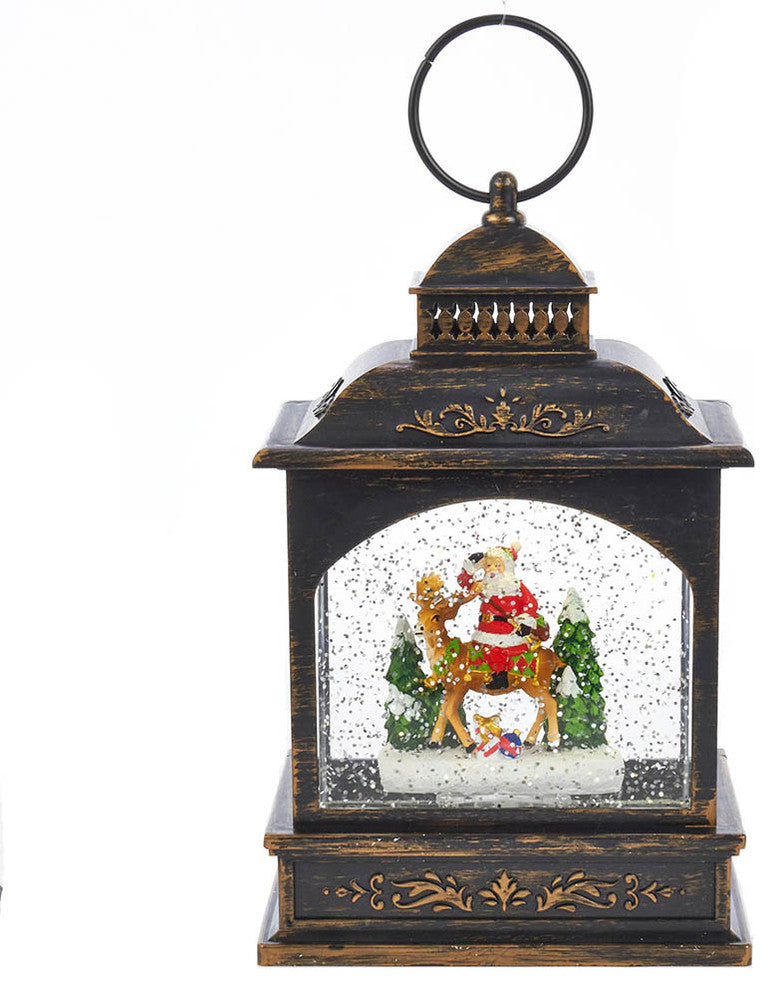 9" LED Santa Lantern With Motion