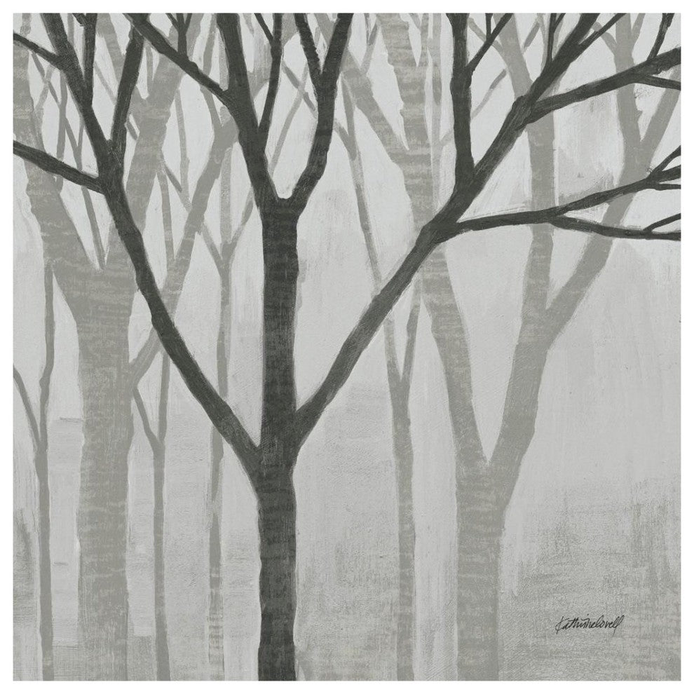 "Spring Trees Greystone II" Digital Paper Print by Kathrine Lovell, 38"x38"