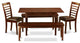 5 Pc Kitchen Nook Dining Set - Table Plus 2 Dining Table Chairs And 2 Benches