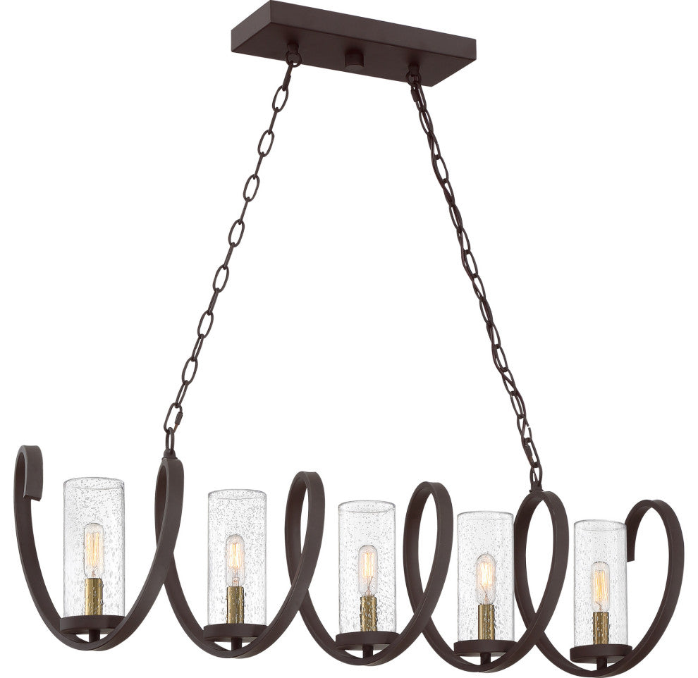 Quoizel TMT540 Tumult 5 Light 40"W Chandelier - Western Bronze