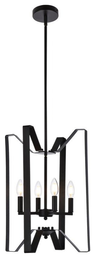 Henry 4-Light Pendant, Black