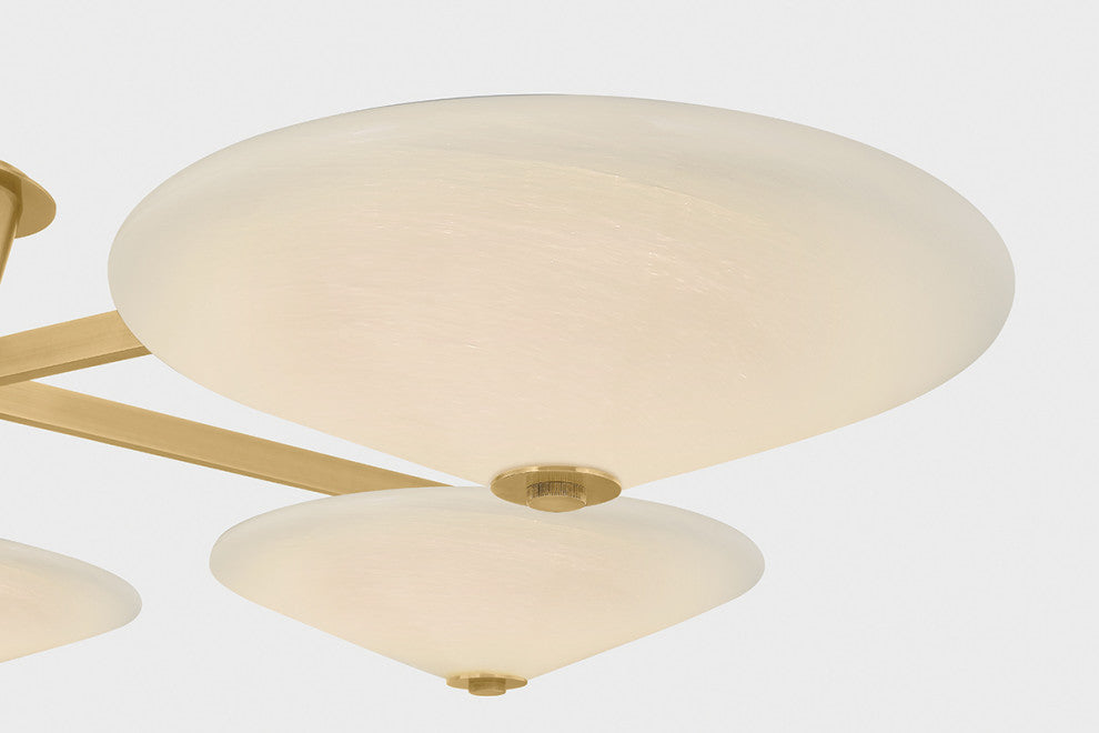Corbett Lighting Cologne LED Flush Mount, Vintage Brass, 60"Dx11.75"H