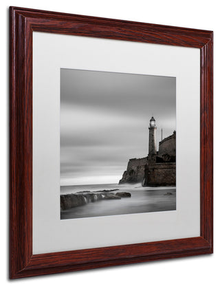 "Morro Lighthouse" Matted Framed Canvas Art by Moises Levy