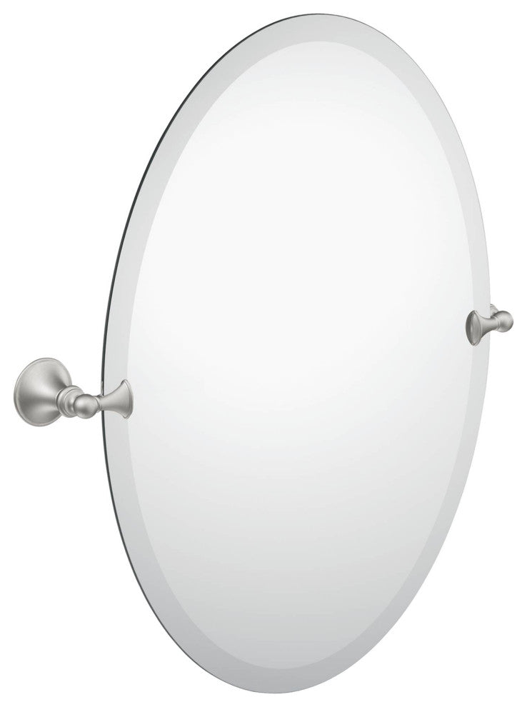 Moen DN2692BN 26" Tall Tilting Oval Mirror from the Glenshire Collection