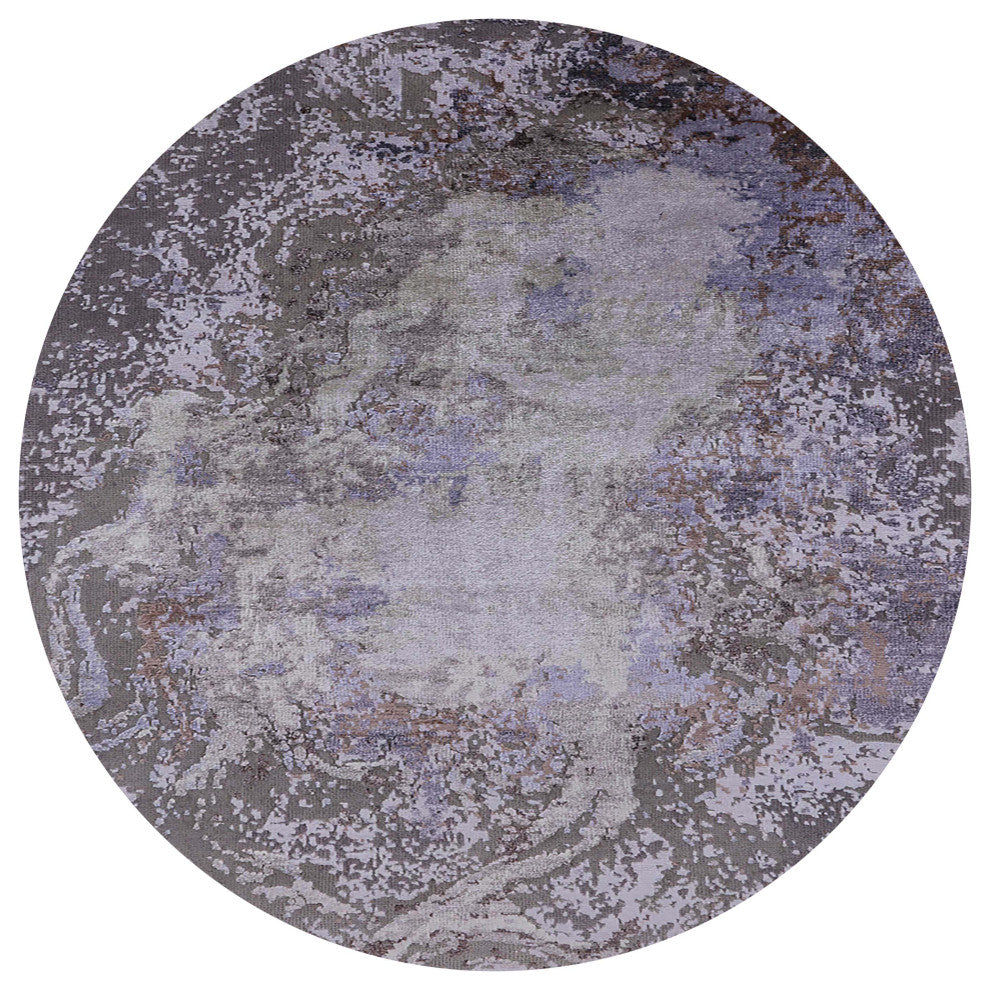 Ahgly Company Indoor Round Mid-Century Modern Area Rugs, 7' Round