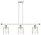 Innovations 516-3I-WPC-G1113-LED 3-Light Island Light, White, Polished Chrome