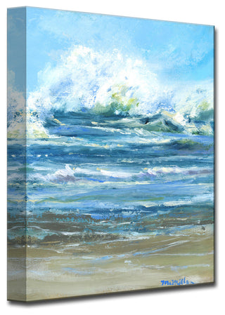 Crashing Wave' Ready2HangArt Canvas by Leslie Owens, 12"x16"