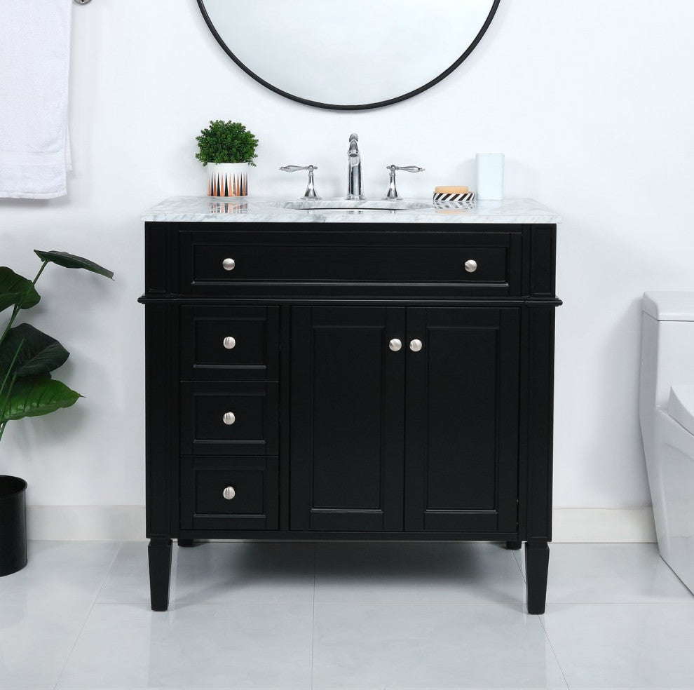 Elegant Decor Park Avenue Bathroom Vanity Black