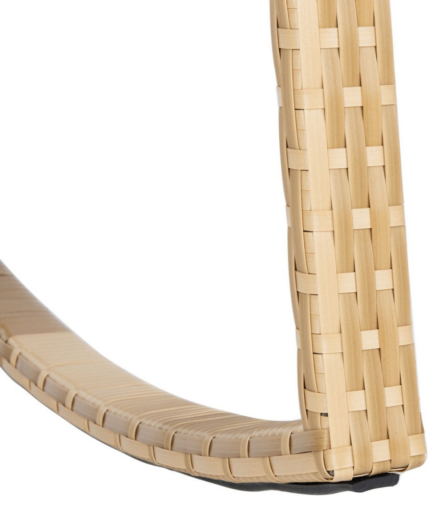 Safavieh Outdoor Daire Rocking Chair Natural/White Cushion