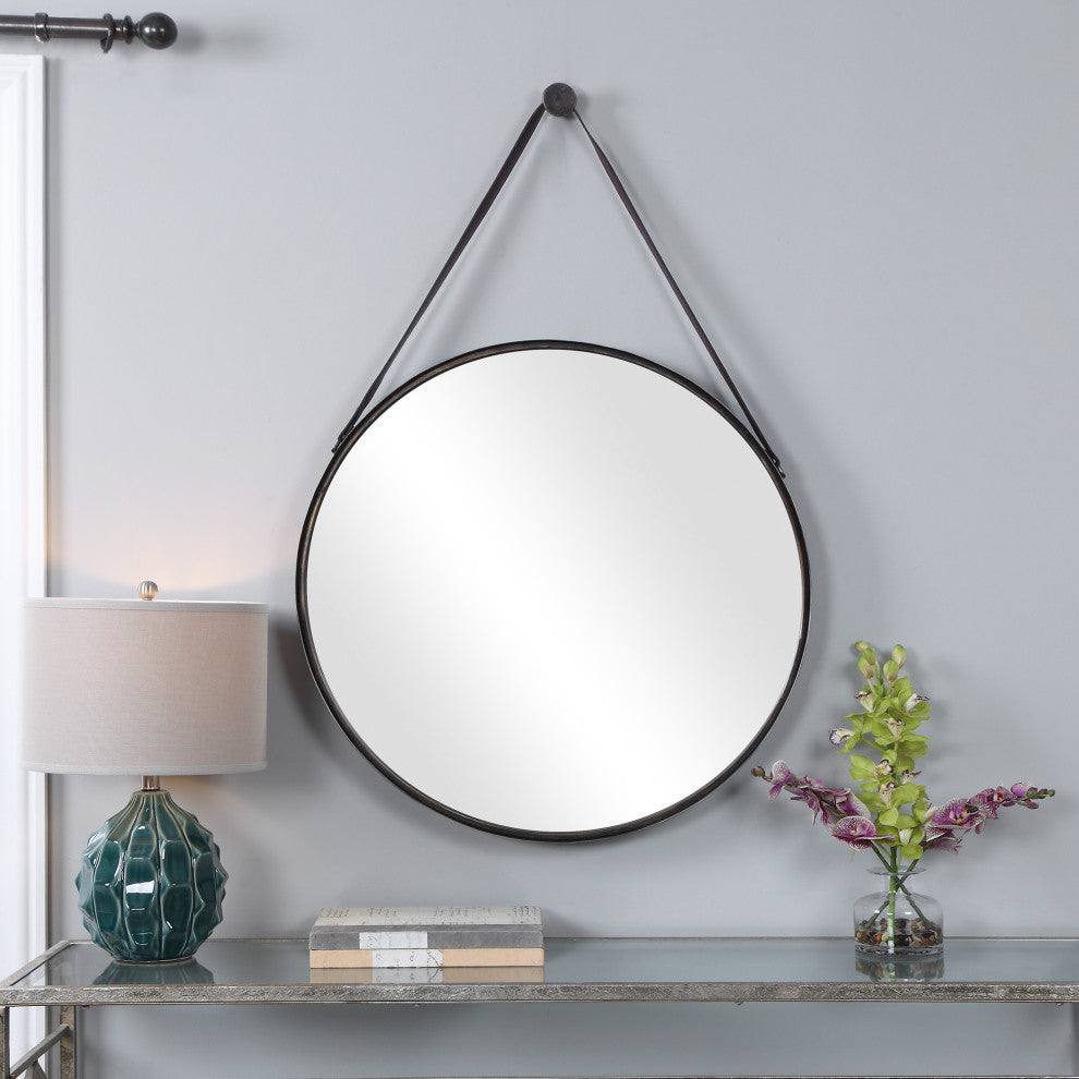 30" Coastal Bronze Round Mirror