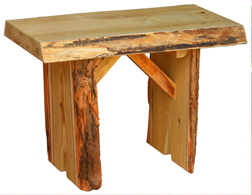 Live Edge Locust Wildwood Bench, Natural Stain, 2 Foot