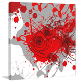 "Grey Red Fish" Painting Print on Canvas by Irena Orlov