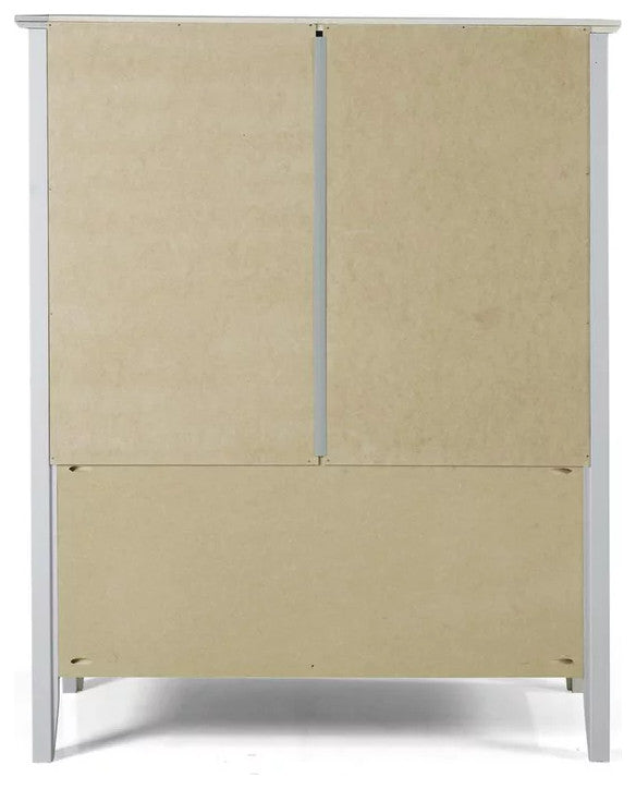 Traditional Bookcase, Pinewood Construction With 2 Adjustable Shelves, Dove Gray