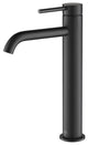 Circular Brass Single Handle Bathroom Faucet KBF1009, Matte Black, Without Drain