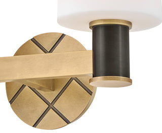 Hinkley Declan Small Two Light Vanity, Heritage Brass