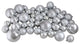 50-Piece Shiny and Matte Shatterproof Ornaments Set, 2.4"-3"-4", Silver Splendor