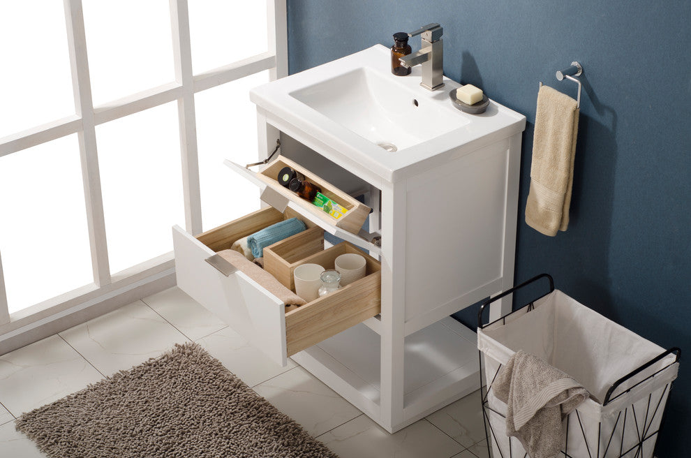 Klein 24" Single Sink Vanity, White