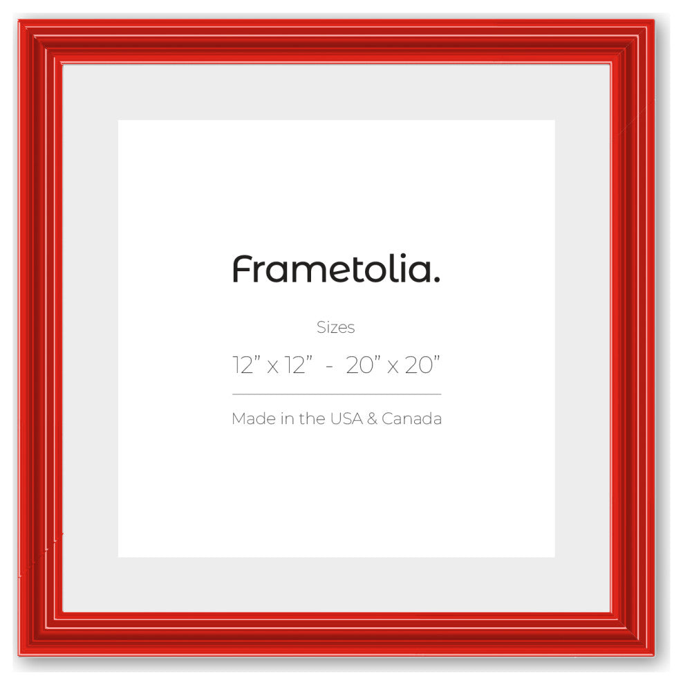 20" x 20" Cherry Red Gloss Wide Width Wall Frame