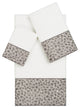 Linum Home Textiles Turkish Cotton Spots 3-Piece Embellished Towel Set, White