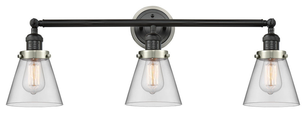 INNOVATIONS 205BK-BPSN-HRSN-G62 3-Light Bath Vanity Light Matte Black