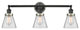 INNOVATIONS 205BK-BPSN-HRSN-G62 3-Light Bath Vanity Light Matte Black