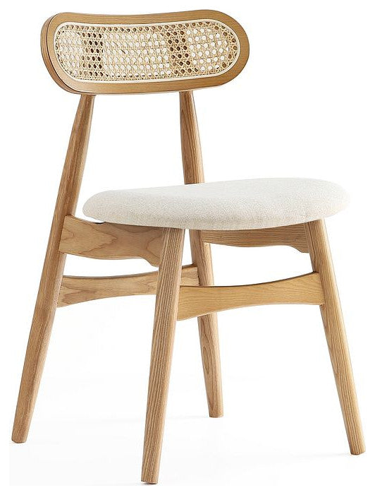 Manhattan Comfort Colbert Dining Chair, Nature, Set of 4
