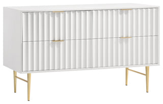 Modernist Medium Gloss Finish Dresser, Brushed Gold