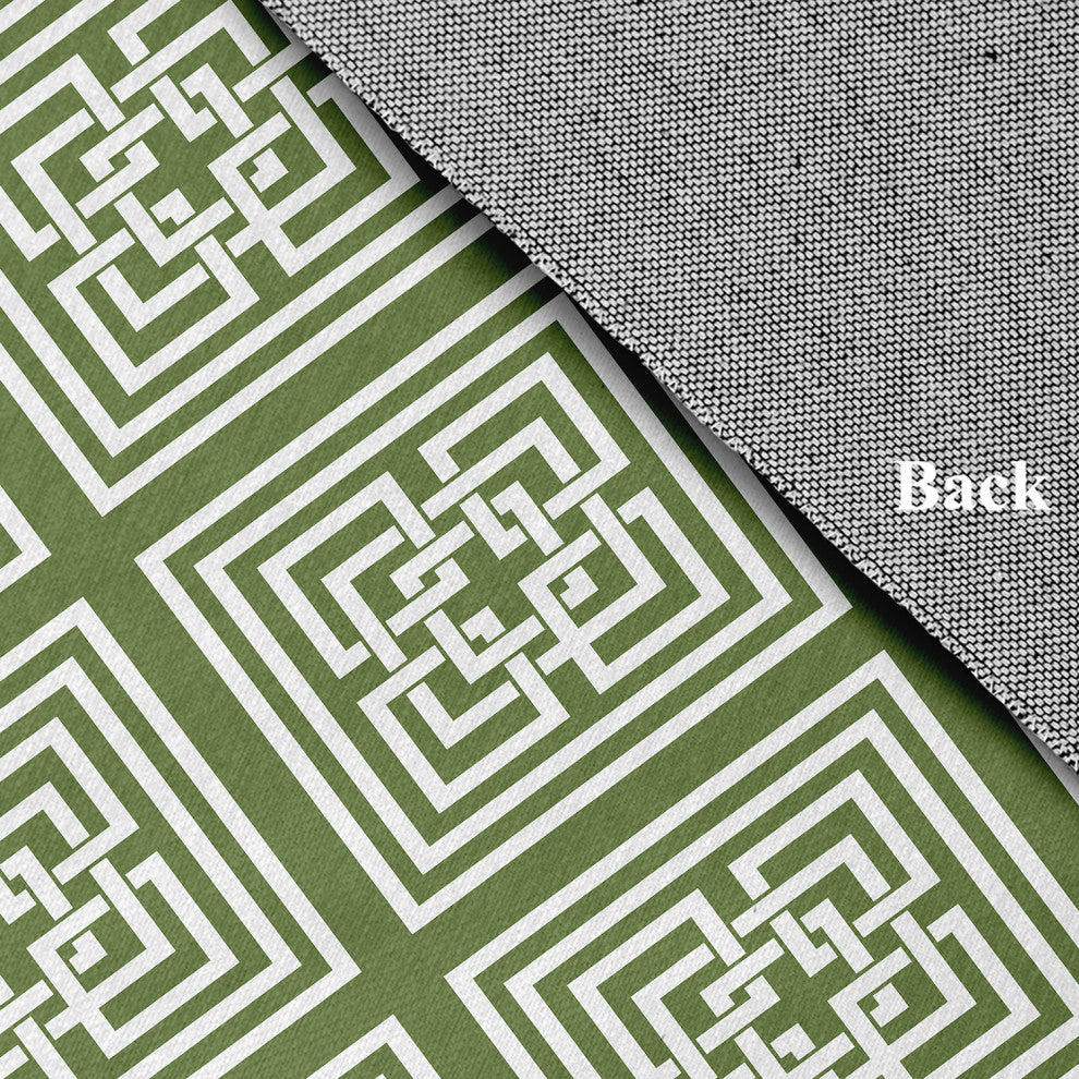 Greek New Key Rug, Scallion, 5' Round